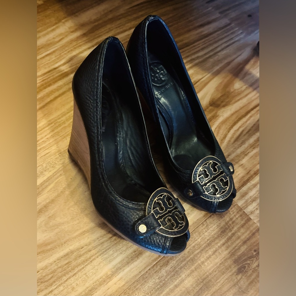 Tory Burch peep toe wedge sandals